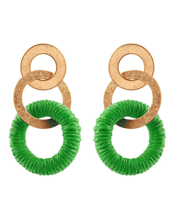 Metal Straw Link Earring