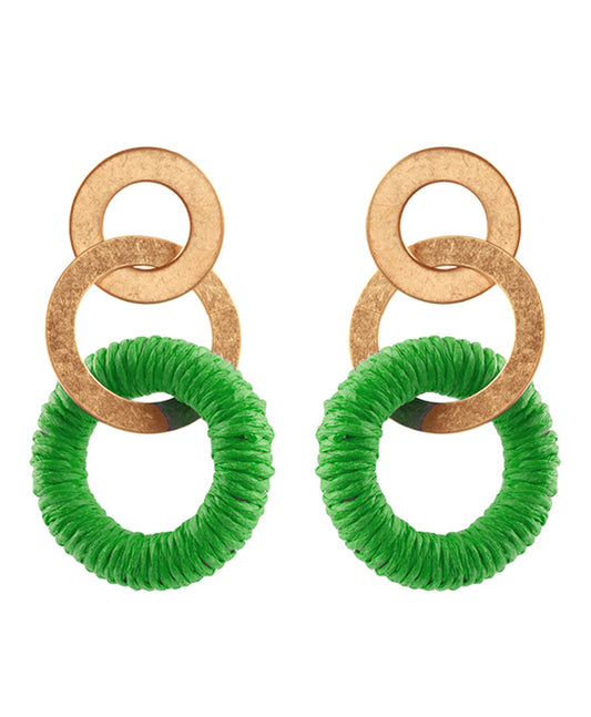 Metal Straw Link Earring