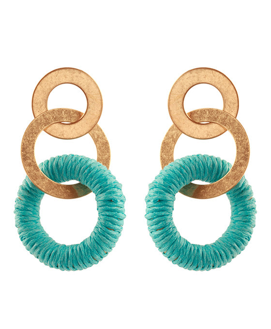 Metal Straw Link Earring