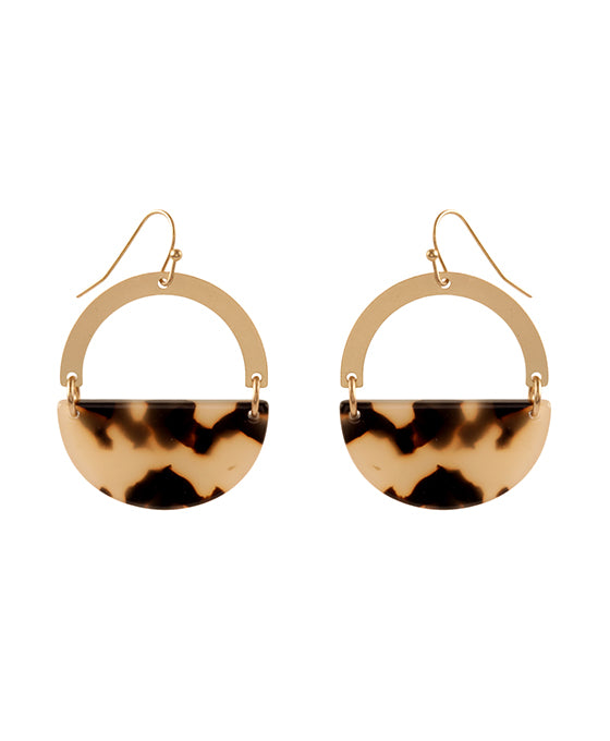 Acetate & Metal Geometric Earring