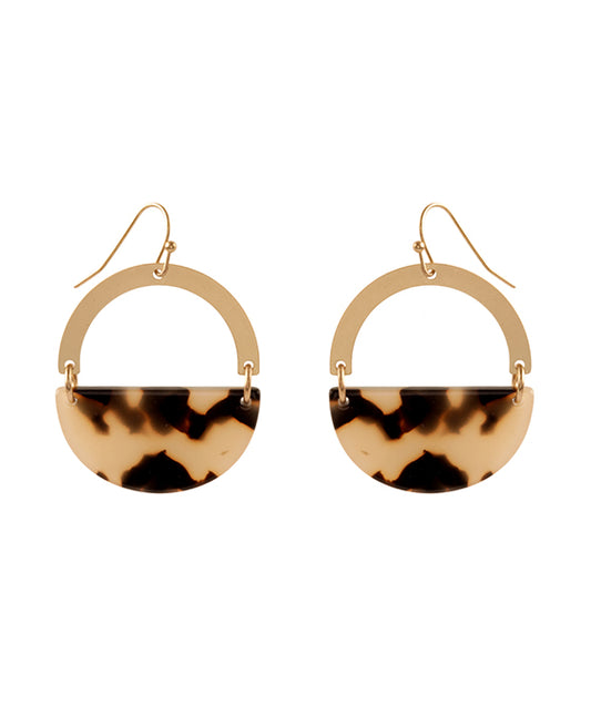 Acetate & Metal Geometric Earring