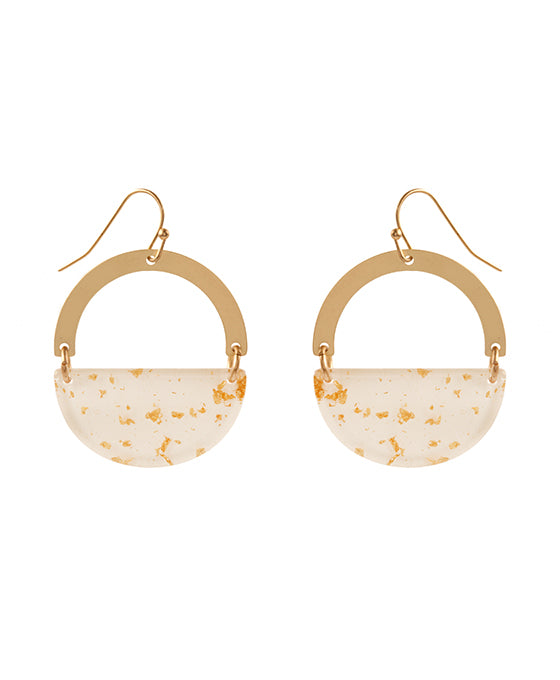 Acetate & Metal Geometric Earring
