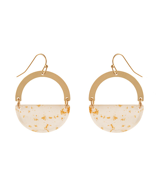 Acetate & Metal Geometric Earring