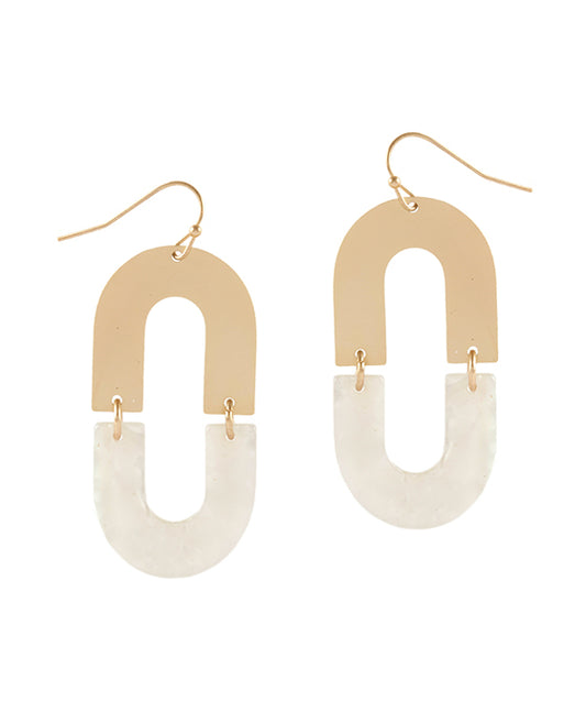 Acetate & Metal Earring