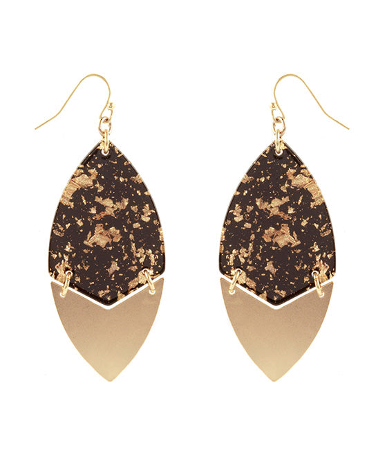 Acetate & Metal Geometric Earring