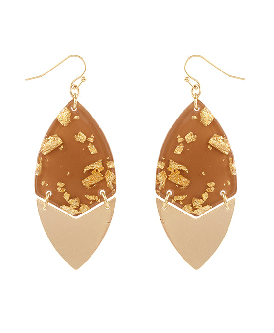 Acetate & Metal Geometric Earring