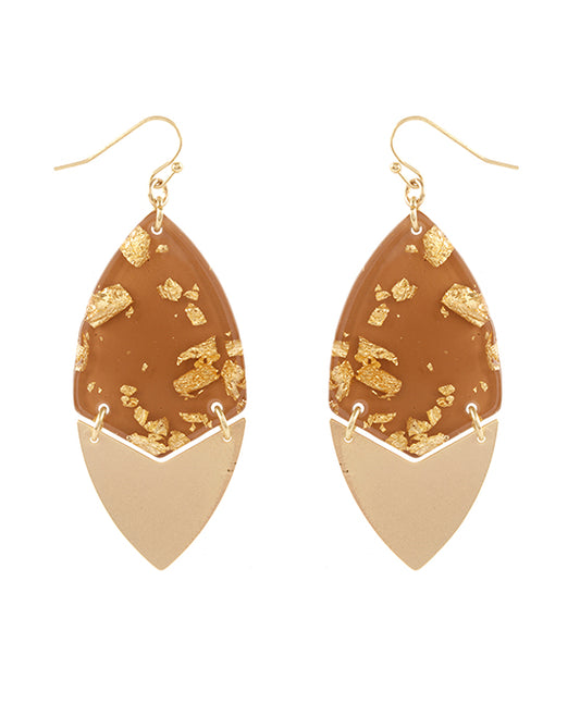 Acetate & Metal Geometric Earring