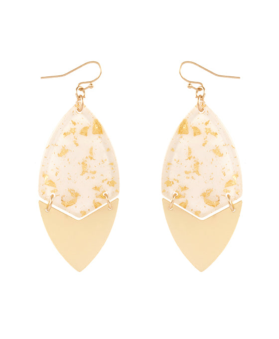 Acetate & Metal Geometric Earring