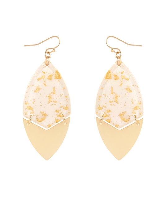 Acetate & Metal Geometric Earring