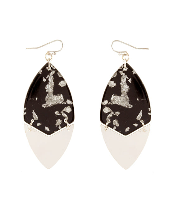 Acetate & Metal Geometric Earring