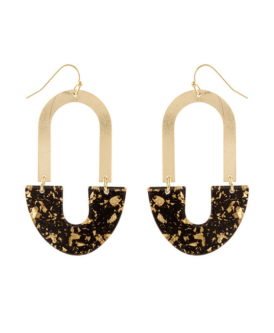 Acetate w/ Metalflake Earring