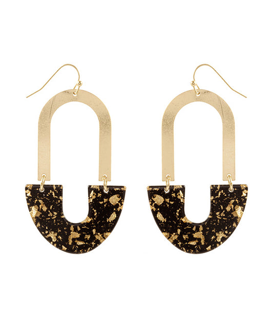 Acetate w/ Metalflake Earring