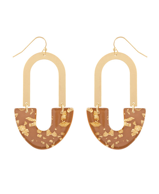 Acetate w/ Metalflake Earring