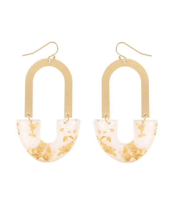 Acetate w/ Metalflake Earring