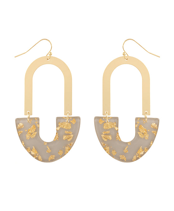 Acetate w/ Metalflake Earring