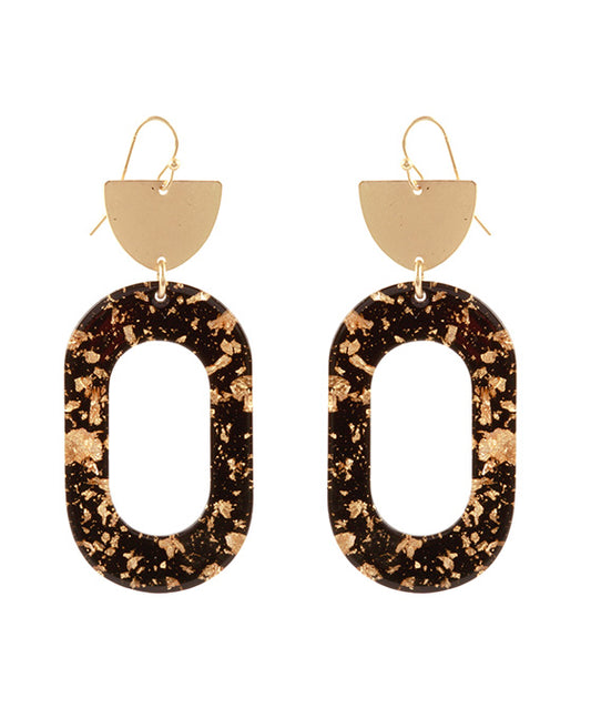 Acetate w/ Metalflake Earring