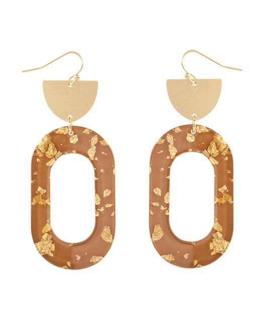 Acetate w/ Metalflake Earring