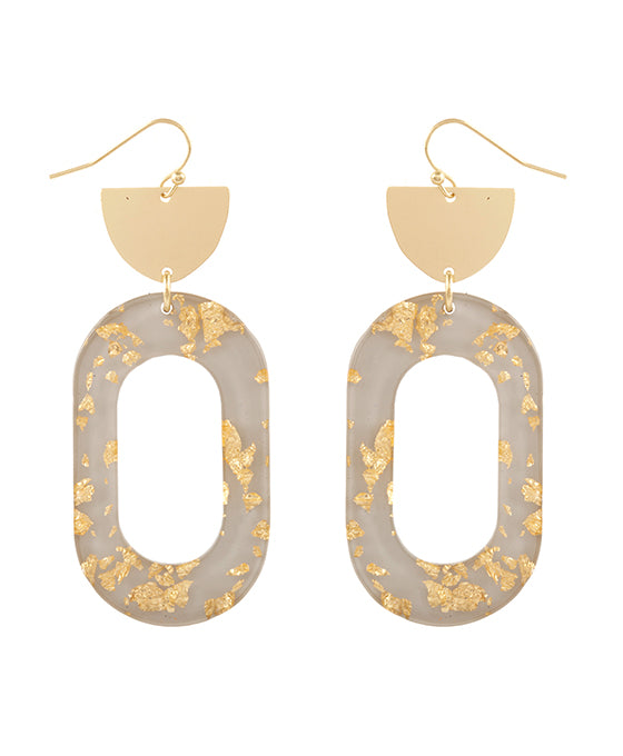 Acetate w/ Metalflake Earring