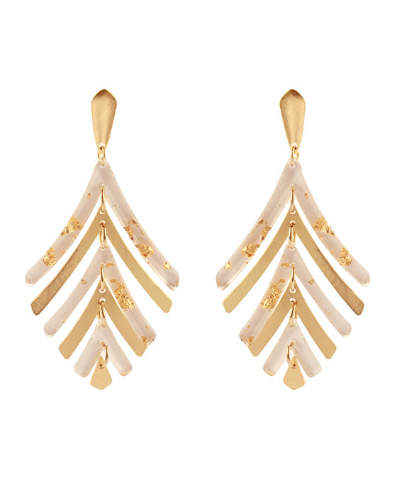 Acetate Metal Flake Post Earring