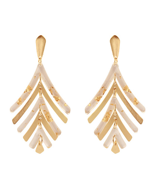 Acetate Metal Flake Post Earring