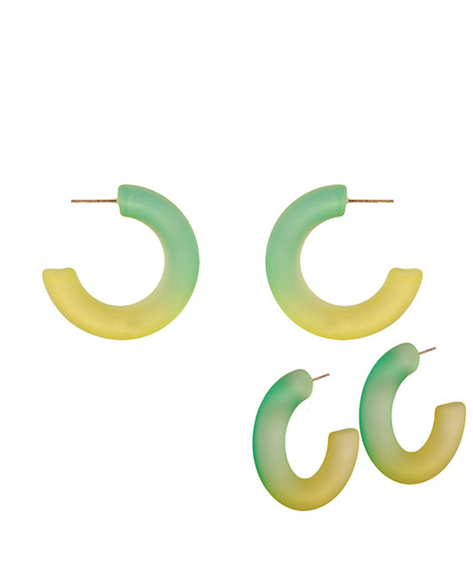 40mm Acrylic Tie Dye Hoop Earring