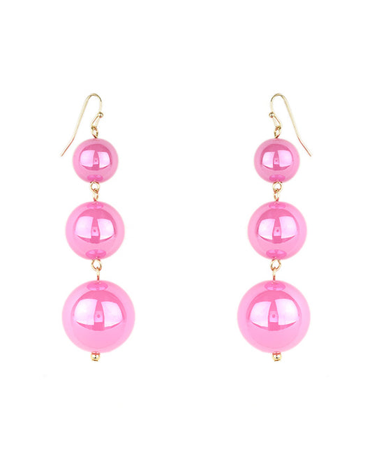 AB Coating Ball Earring