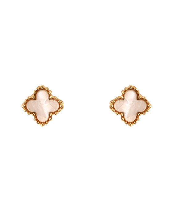 7mm Shell Post Clover Earring