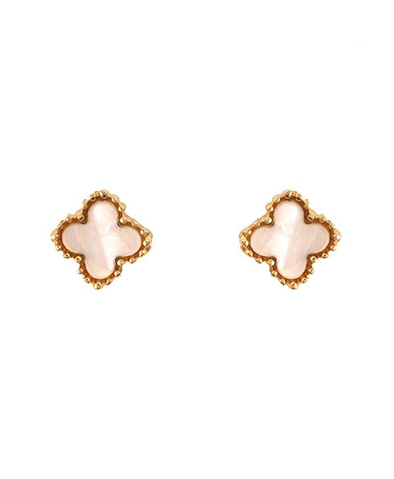 10mm Shell Post Clover Earring