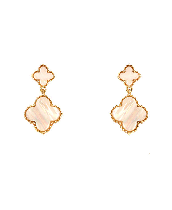 10 & 15mm Shell Post Clover Earring