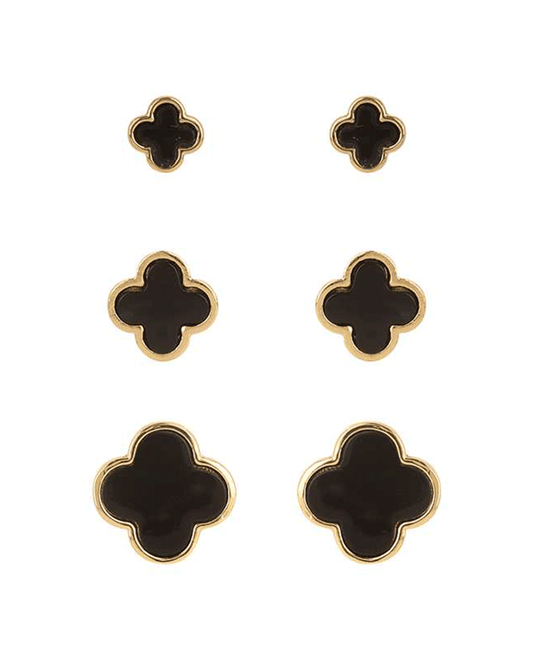 Shell Clover 3 Pair Earring