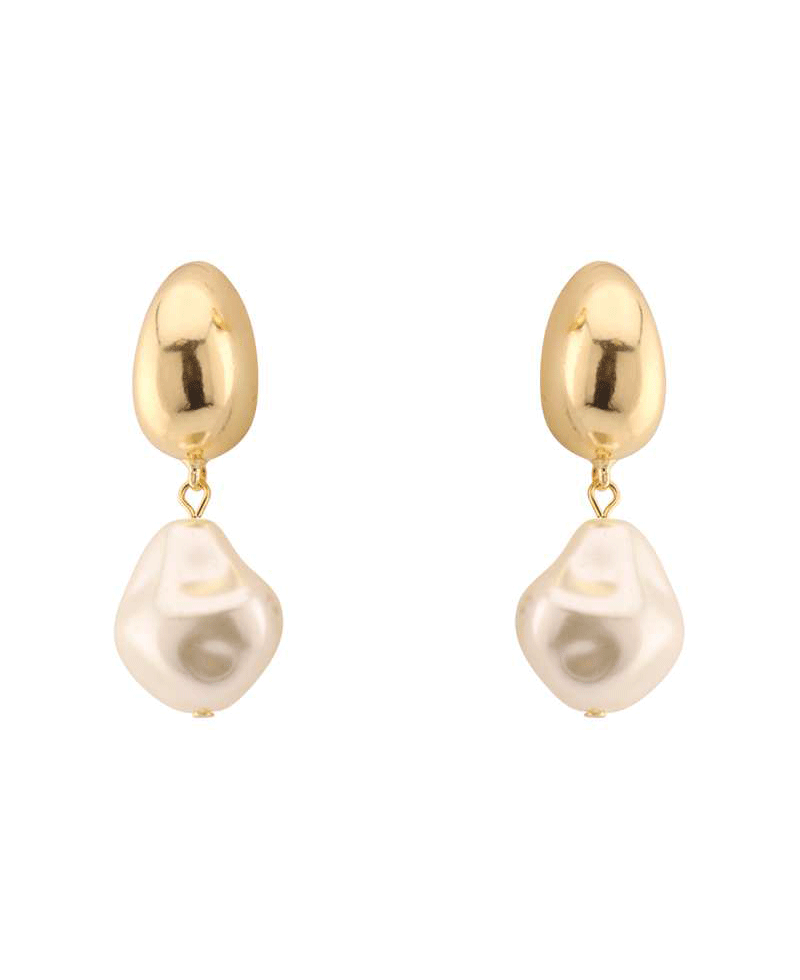 Metal Teardrop w/ FWP Post Earring