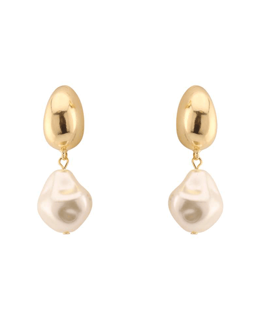 Metal Teardrop w/ FWP Post Earring