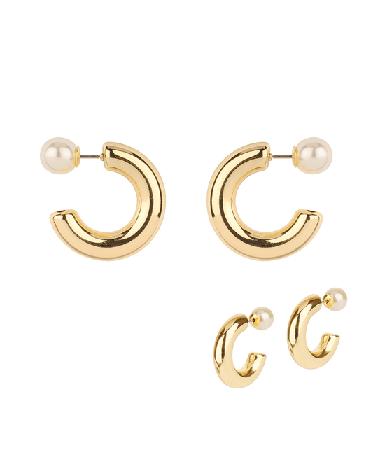 Pearl CCB 35mm Hoop Earring