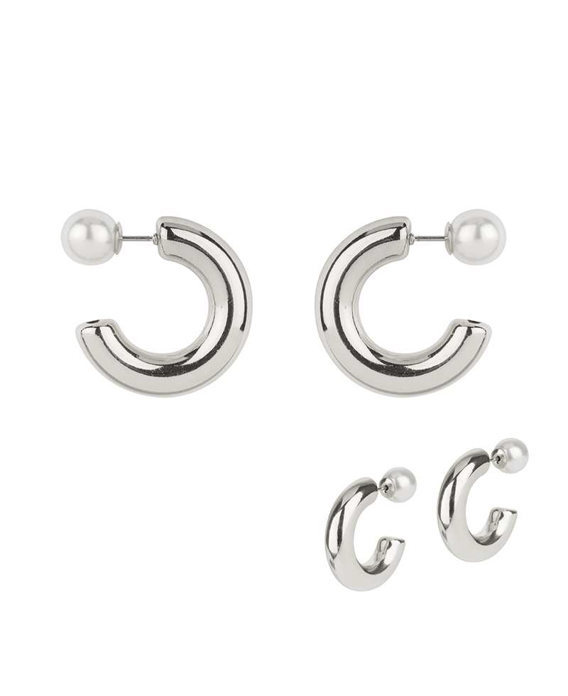 Pearl CCB 35mm Hoop Earring