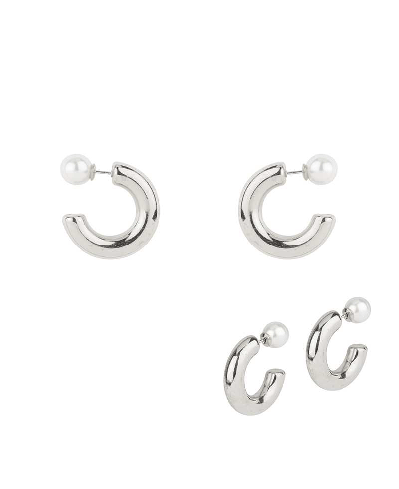 Pearl CCB 25mm Hoop Earring