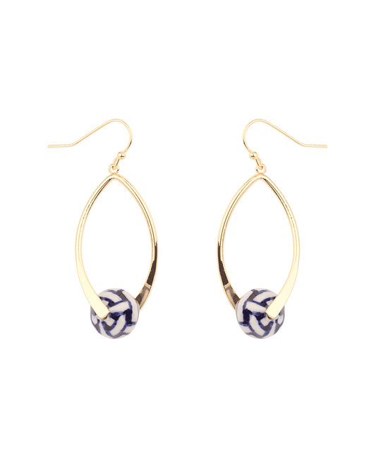 Porcelain Metal Earring