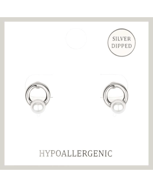 Pearl Sterling Silver Post Earring