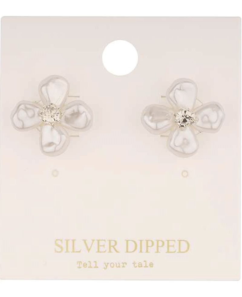 Pearl Flower Post Earring