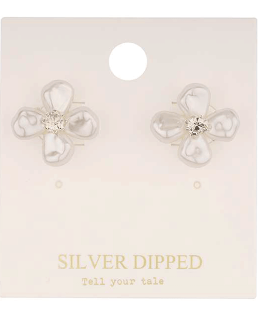 Pearl Flower Post Earring