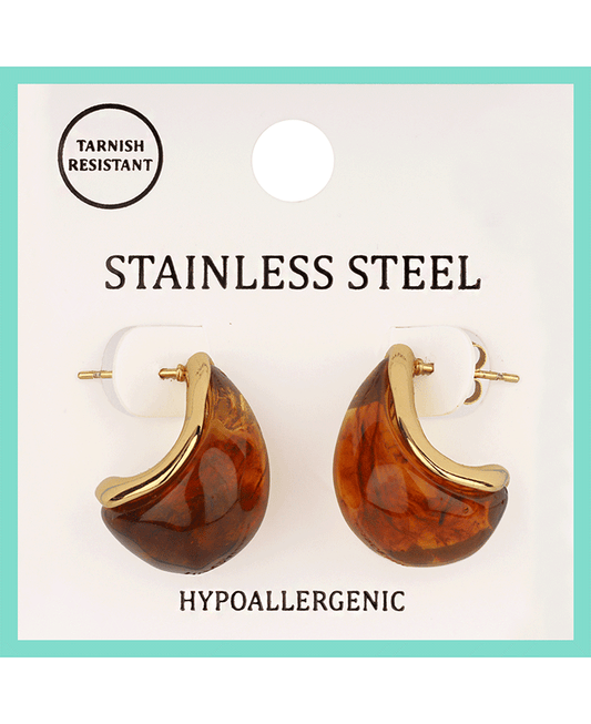 Acetate Stainless Hoop Earring