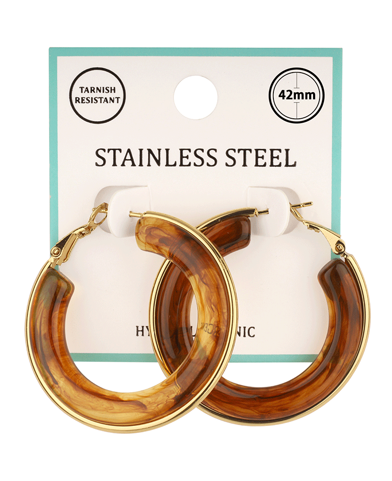 Acetate 42mm Hoop Earring