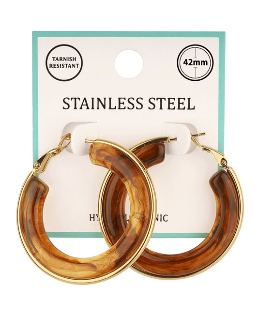 Acetate 42mm Hoop Earring