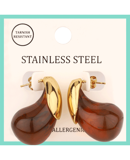 Acetate Stainless Post Earring