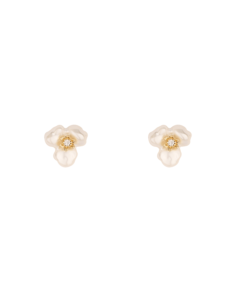 Pearl Flower Post Earring