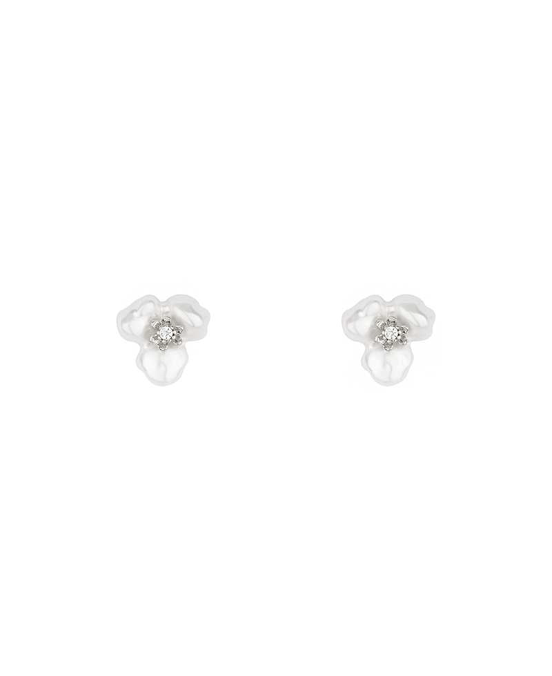 Pearl Flower Post Earring