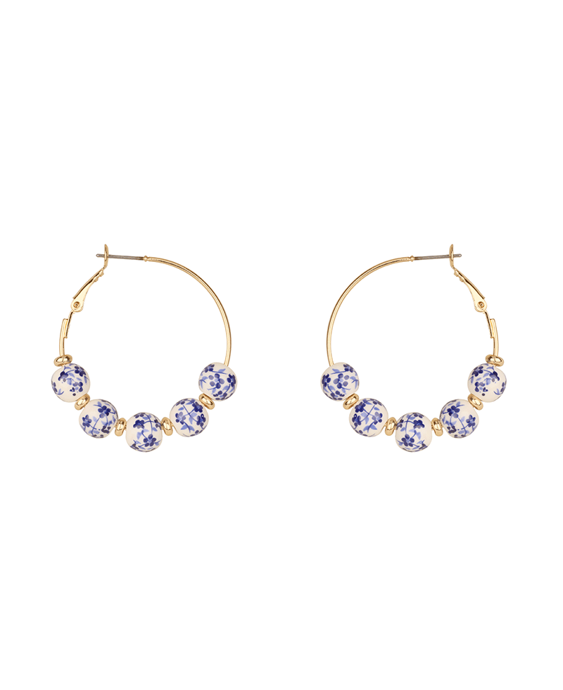 Ceramic 35mm Hoop Earring