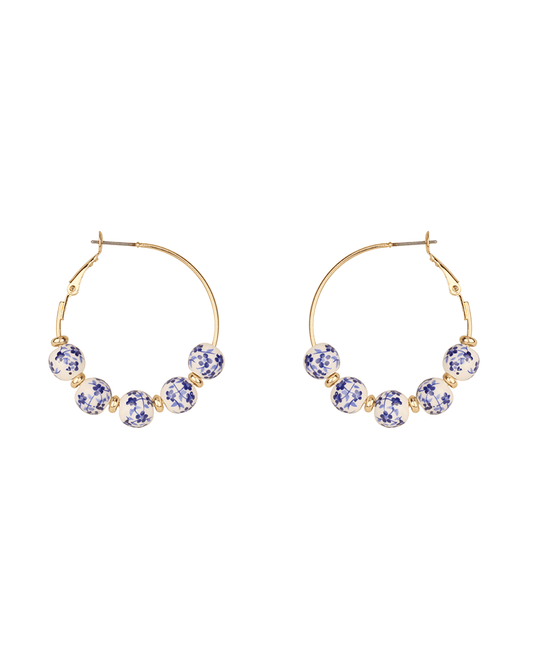 Ceramic 35mm Hoop Earring
