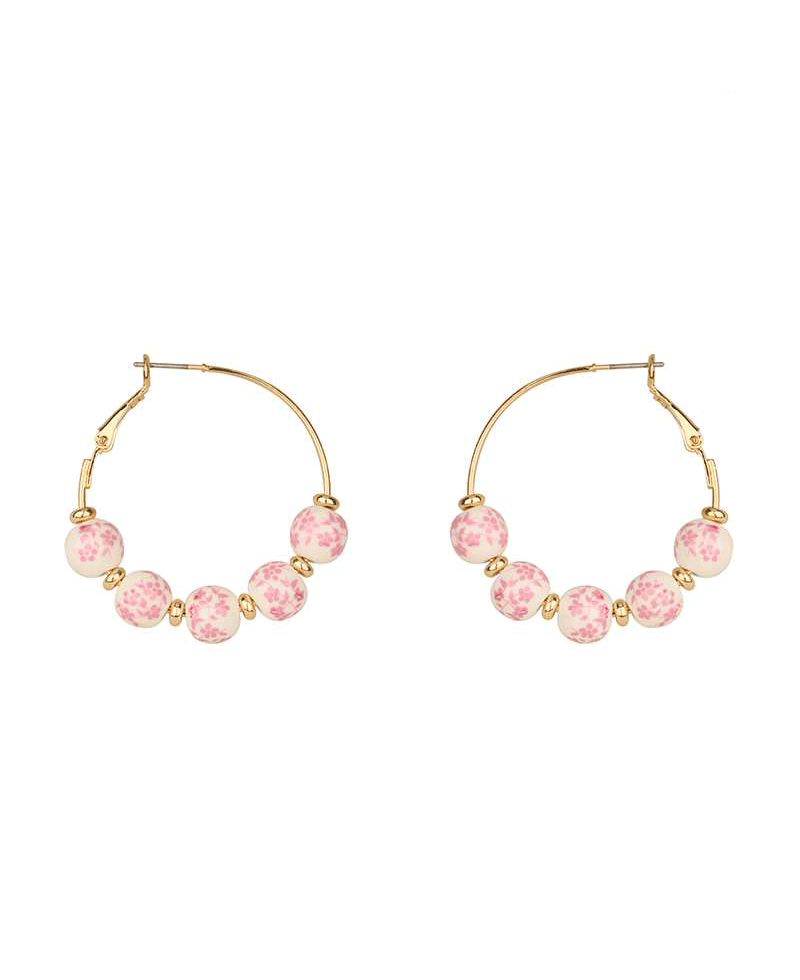 Ceramic 35mm Hoop Earring