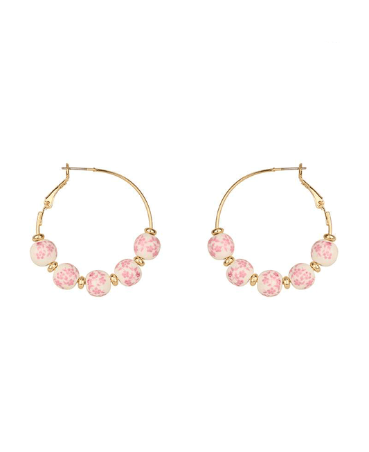 Ceramic 35mm Hoop Earring