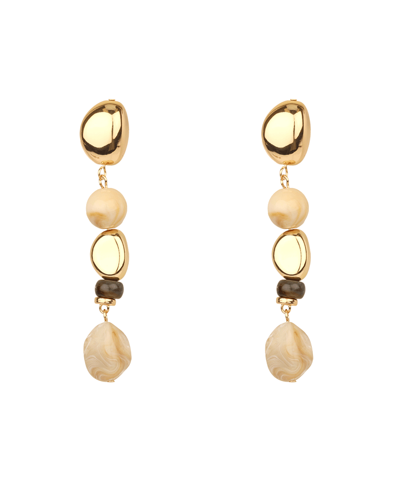 Marble & CCB Drop Post Earring
